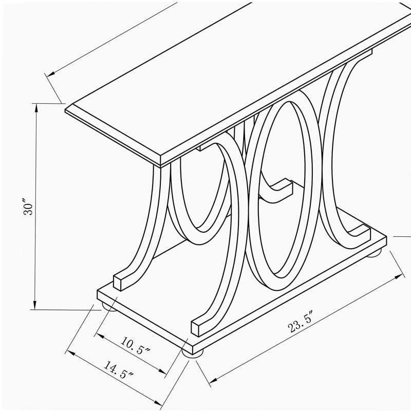 Karsten Cappuccino Engineered Wood Entryway Console Table
