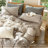 MooMee Lightweight Duvet Cover Set with Zipper Closure 8 Ties 100% Washed Cotton Linen Like Textured Soft Breathable All-Season-111275692-111219965