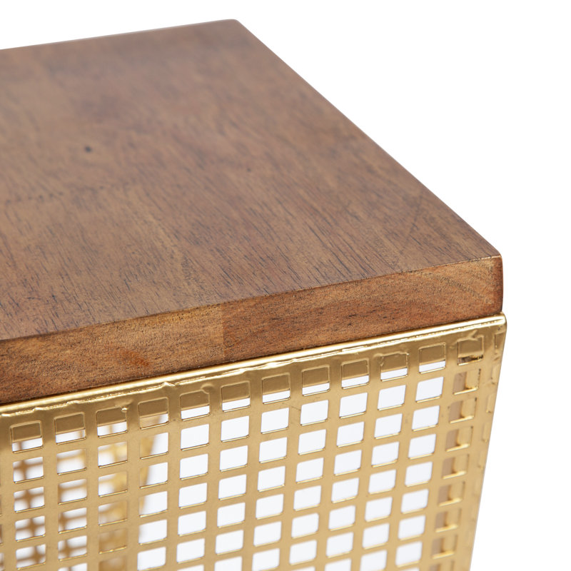 Table de bout Craut, Brun, Or