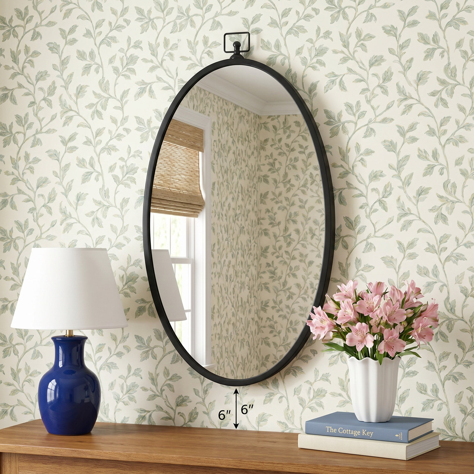 Jennings 19" Accent Mirror, Black