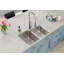 Lustertone 31.25" L x 20.5" W Double Basin Undermount Kitchen Sink Kit with Perfect Drain