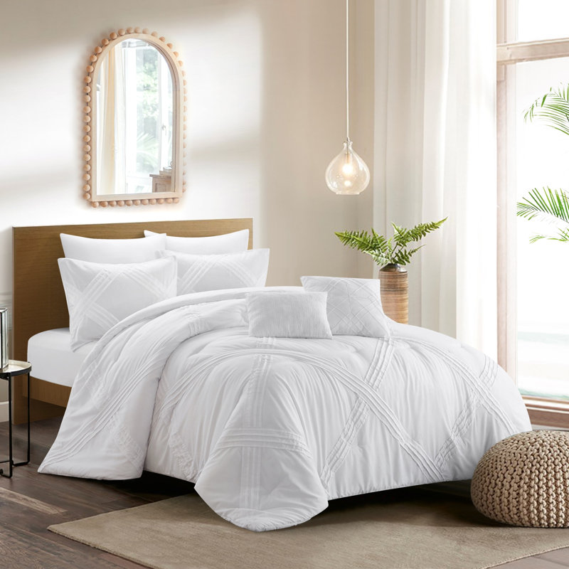 Ensemble d'édredon en duvet blanc 140 fils, Très grand lit