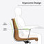 Chaise de bureau en cuir véritable Ashvina-447292321-447292350