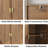 Brown Wood Sideboard Buffet - Casual Style, Water And Scratch Cabinet With Adjustable Storage Art Design,