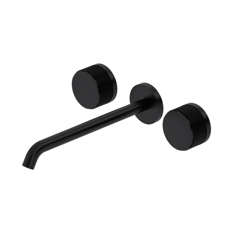 Terrell 2 Handle Wall Roman Tub Faucet, Matte Black