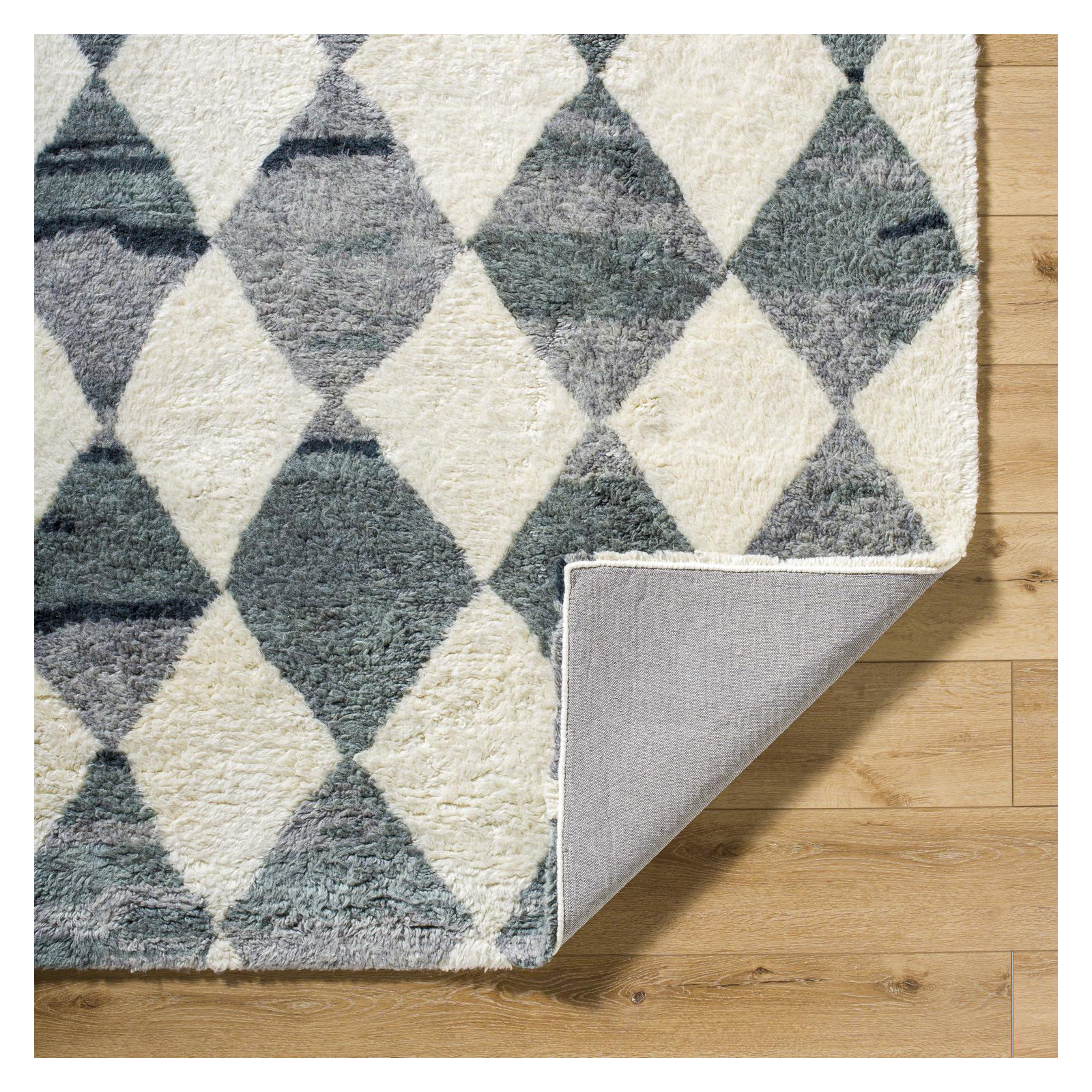 Anemone Hand Tufted Wool Silver Rug, Rectangle 2' x 3'