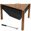Foyer / table d'appoint 31,5 po en acier au fini de cuivre triangulaire avec écran d'appoint
