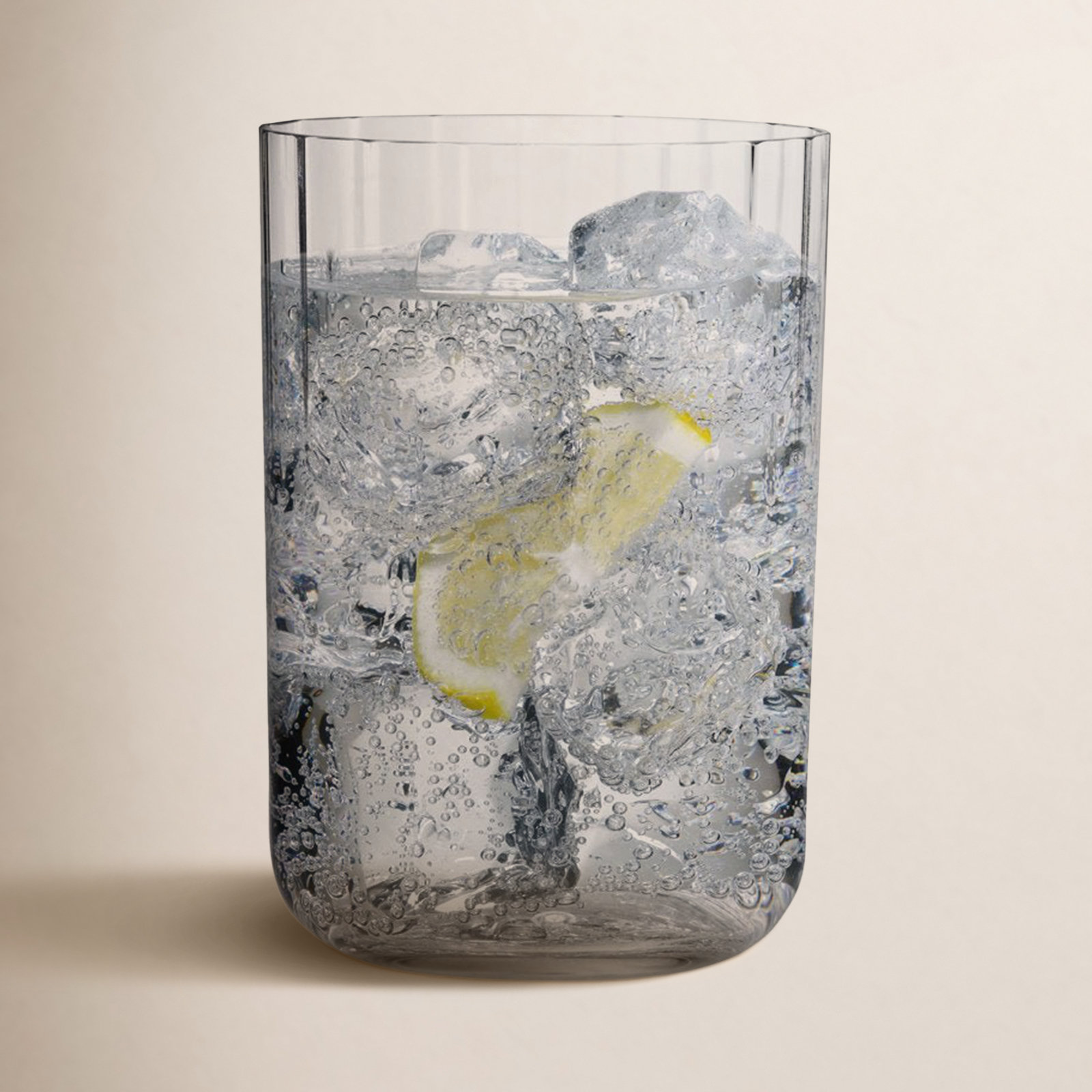 Neo Ribbed Crystal Drinking Glass