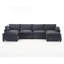 Coussin surdimensionné en velours avec 2 coussins d'assise et d'accoudoirs profonds pour la relaxation