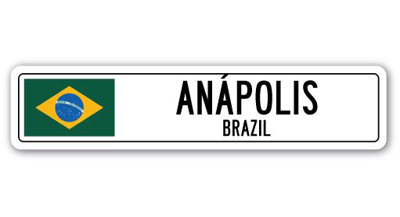 Plaque de rue en aluminium Baver Anopolis, Brésil