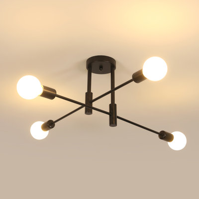 Magic Bean 4-Light Iron Flush Mount