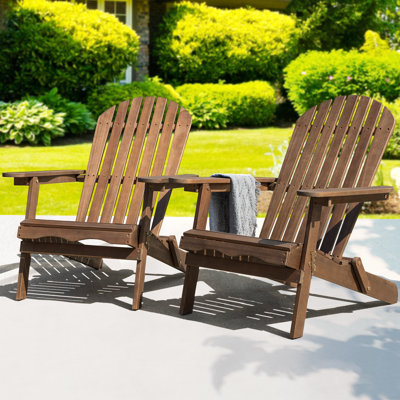 Berdina Wood Folding Adirondack Chair by Dovecove