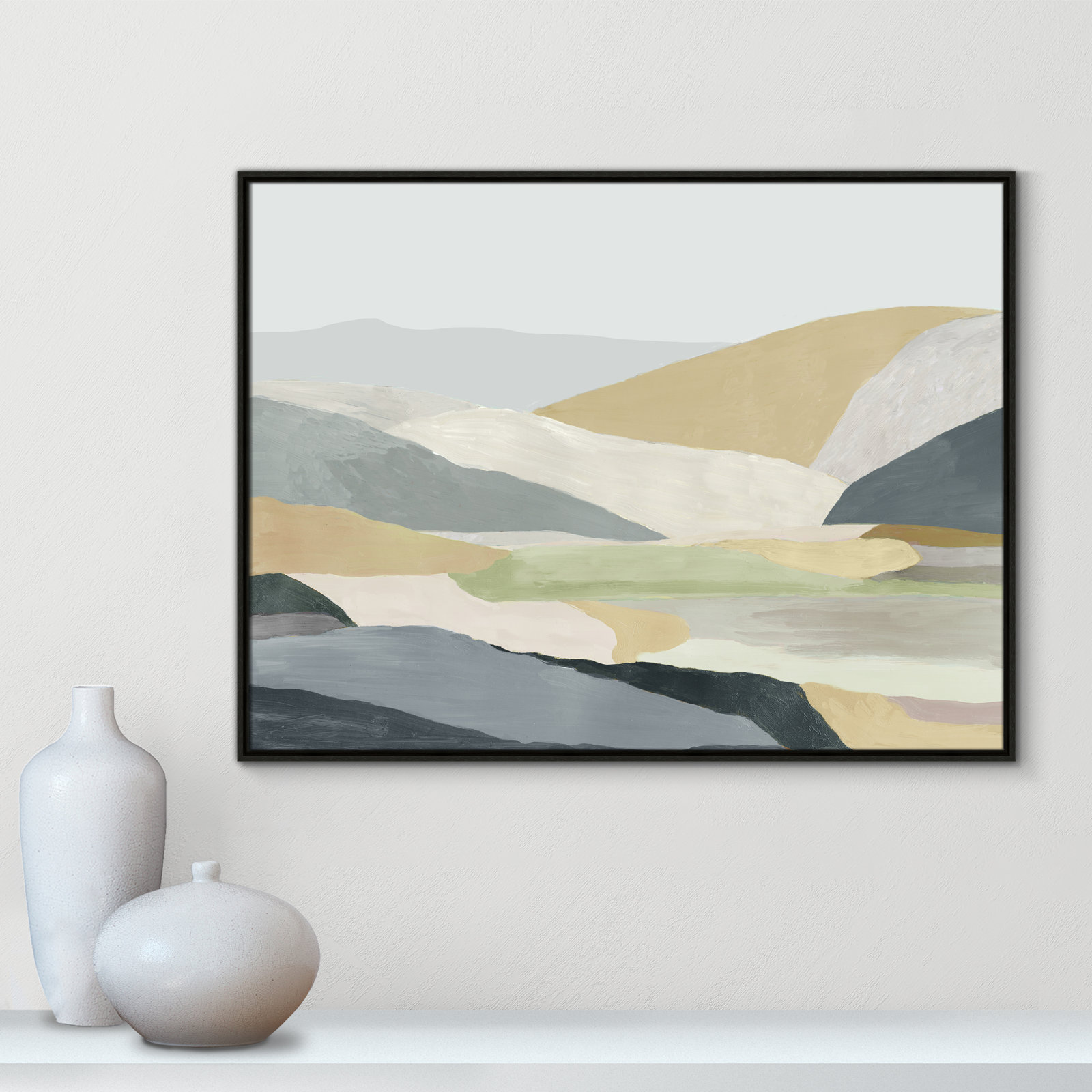 Blair "Warm Hills I" Painting, 31.5" H x 41.5" W x 2" D, Espresso Canvas 