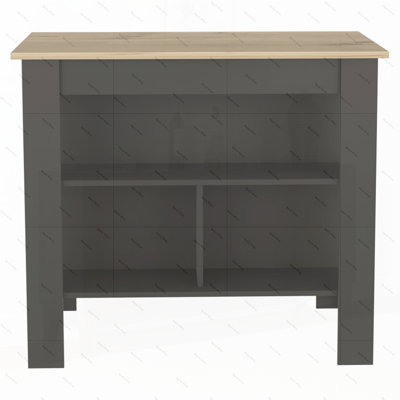 Rockaway 3-Shelf Kitchen Island by Red Barrel Studio