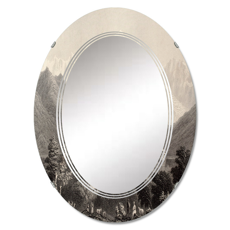 Miroir mural monochrome Mont Blanc, 30 po x 20 po