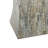 Gray Mother of Pearl Shell Handmade Hourglass Shaped Side End Accent Table, 15" x 15" x 19"