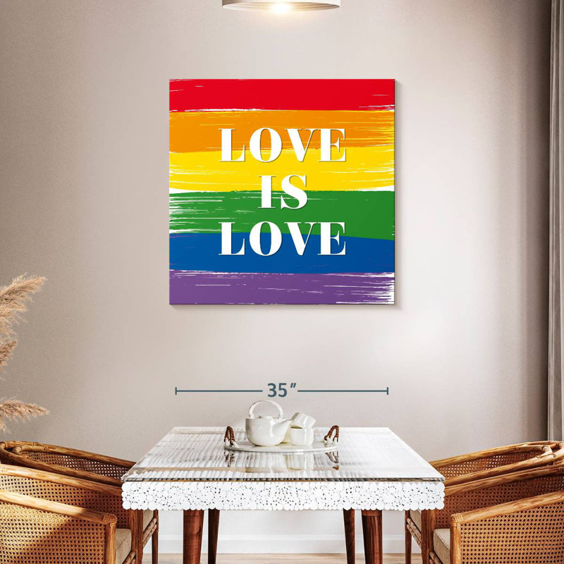 Citation Tergel Love Is Love LGBT, H 36 po x l 36 po