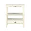 Fascinante table de chevet blanche antique avec espace de rangement attrayant et polyvalent