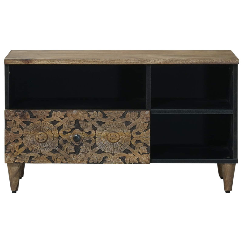 Unfinished TV Stand for TVs up to 32" with Fireplace Included