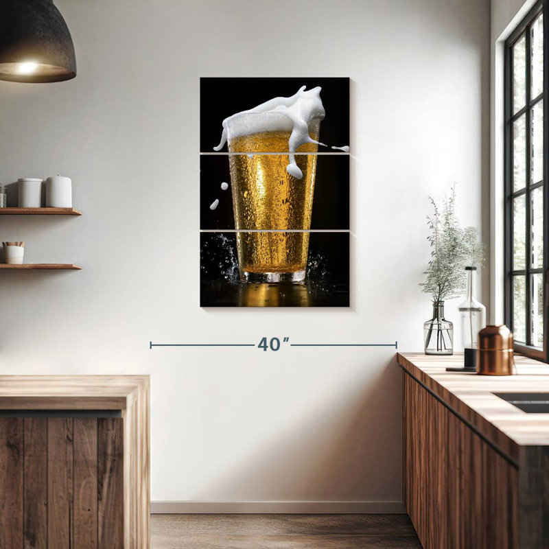 Yarlin Beer Foam Spill, 38" H x 24" W