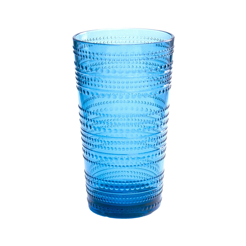 Verre à vin acrylique perlé Chaplin - bleu de cobalt - 16 oz, Bleu, Verre à gin