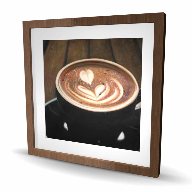 Artistic cappuccino - Framed matted print | Kitchen decor