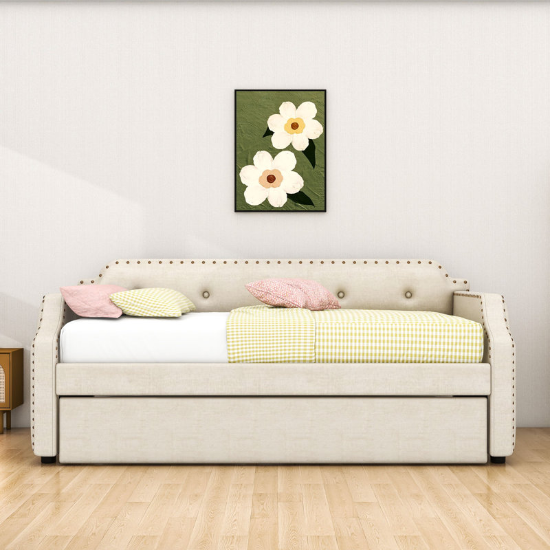 Twin Upholstered Daybed with Trundle