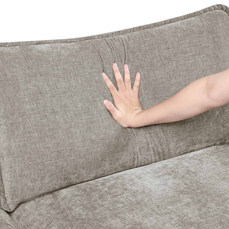 4 modulaires pour le salon avec un rembourrage en mousse, des coussins de siège réversibles et des housses amovibles Coussin modulaire revêtu de chenille 300 lb par capacité