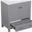 Meuble-lavabo gris 30 po avec lavabo simple, meuble-lavabo sous-comptoir, armoire de rangement avec 2 portes et tiroir-120102762