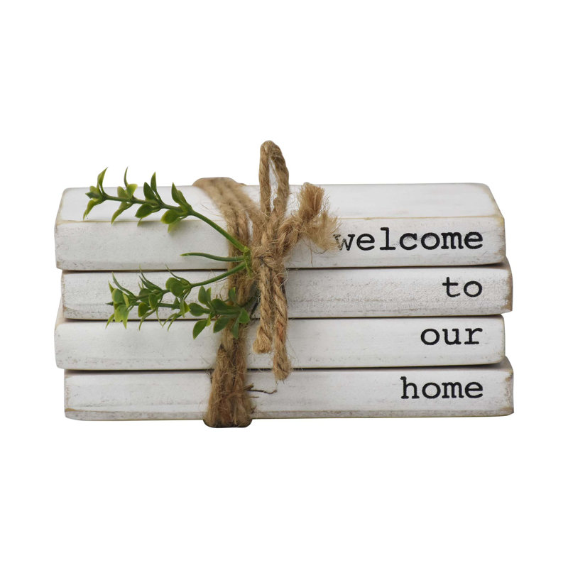 Livres en bois Devises Wampler Welcome to Our Home