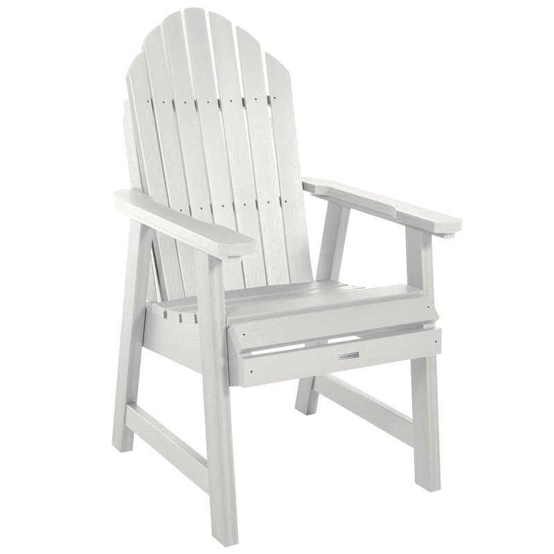 Anette Outdoor Adirondack Chair With Table, White