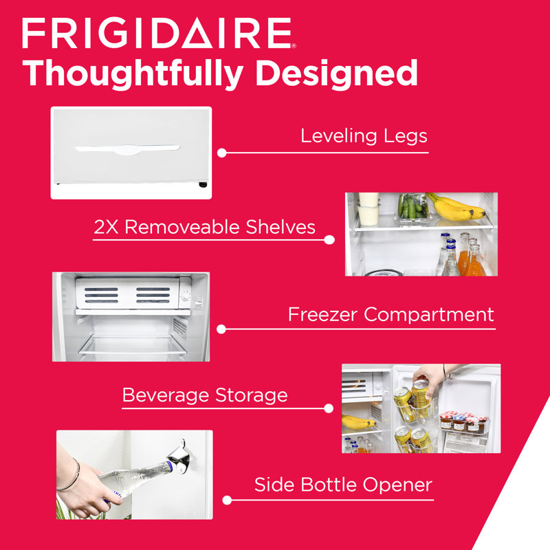 Frigidaire 3.2 CU. FT. Compact Refrigerator (Retro Design), White