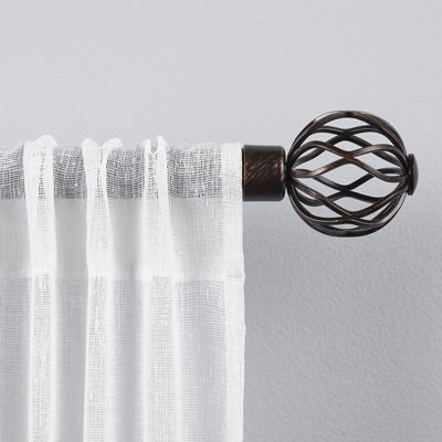Idalia Iron Adjustable Single Curtain Rod