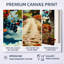 «Vineyard Horizon in Italy - Red Vineyard», art mural 3 panneaux-129076269-129076273