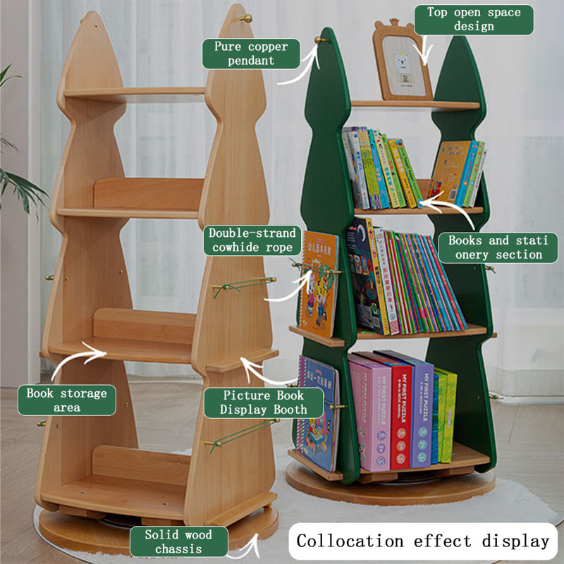 Bibliothèque rotative Green Modern, Vert