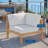 Muret Teak Wood Corner Patio Chair with Cushions
