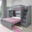  Helfriede Solid Wood 8 Drawer L-Shaped Bunk Bed-61275690-61275693