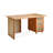 Brown Rectangular Solid Wood+Rattan desk-1329116569