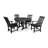 POLYWOOD Vineyard 5-Piece Round Dining Set with Trestle Legs-29563439