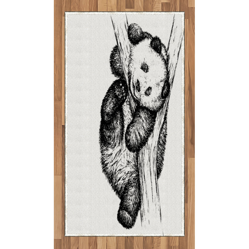 Tapis décoratif à longs poils en fibre de polyester haute densité Animal, Rectangle 2 pi 7 po x 5 pi
