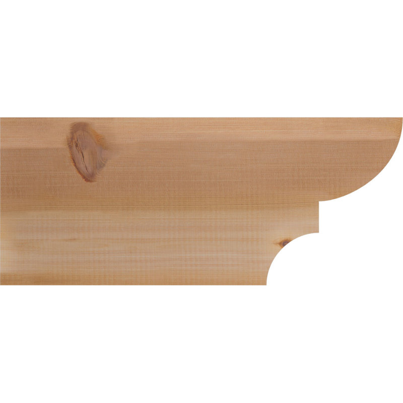 Queue de chevron lisse Ridgewood, Cèdre rouge, H 10 po x l 3 1/2 po x L 24 po