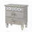 Silver 2-Drawer Nightstand