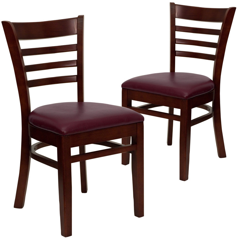 Chaise de restaurant Prompton, Noir, Acajou