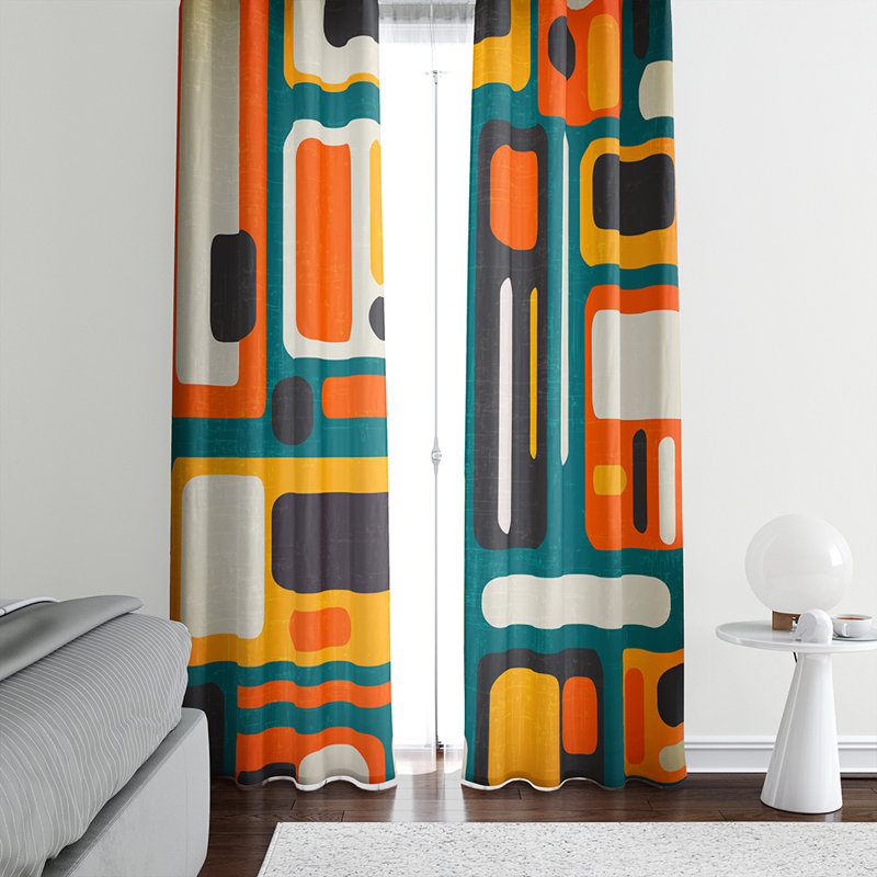 Semi Sheer Curtain Pair, 20" W x 52" L