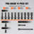 360 Degree Swivel Impact Sockets Set 14pcs 6-Point 3/8in Drive Socket Set