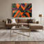 «Geometric Abstraction 52», art mural sur toile mauve-1052636231