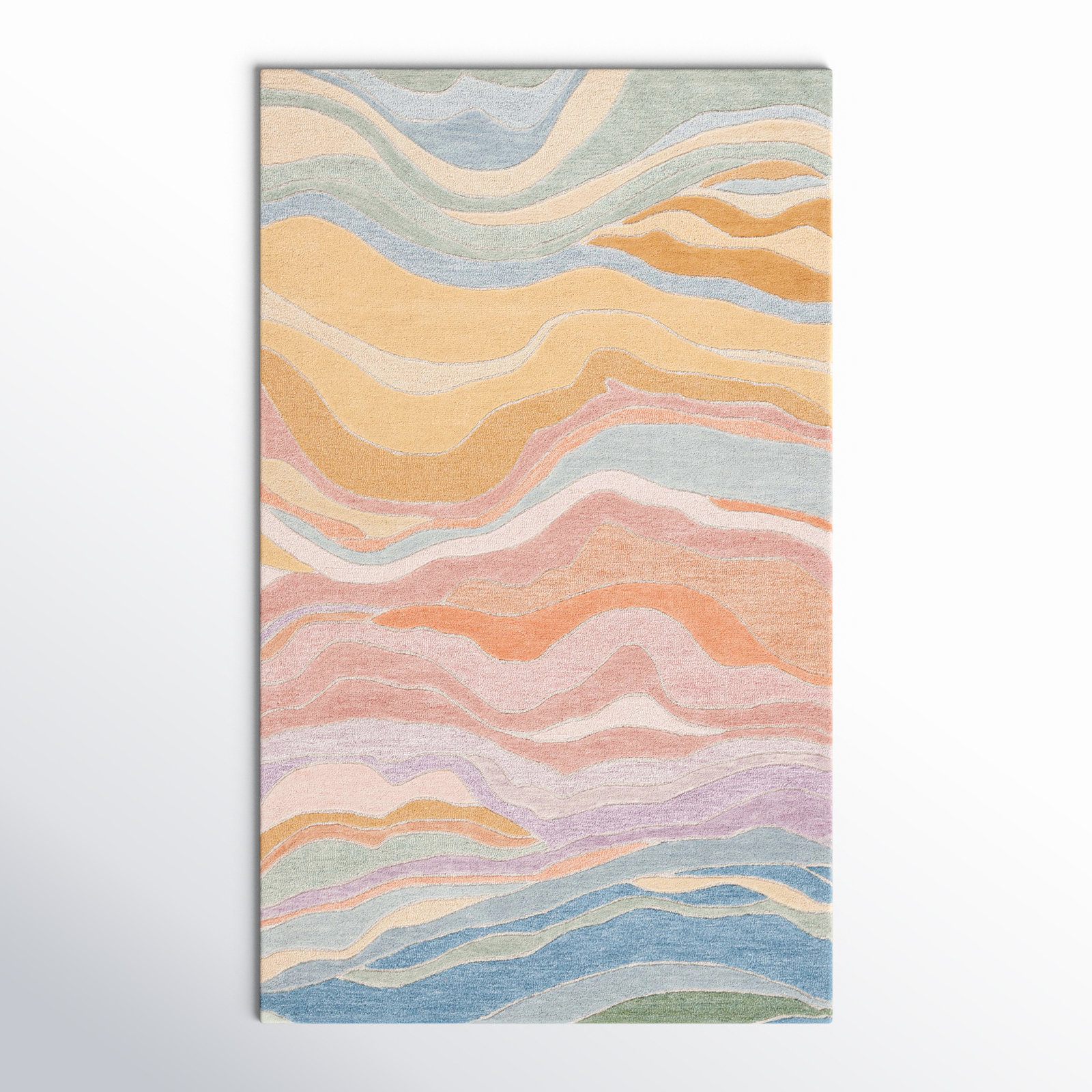 Hand-Tufted Abstract Rug, Rectangle 2' x 3'