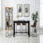 Industrial Counter Height Dining Set, Weathered Wood Table & PU Leather Chairs, Metal Frame-1836415337-1782902825