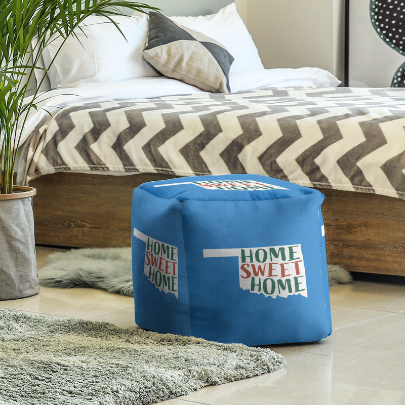 Repose-pieds à cubes oklahoma the home, Bleu marine