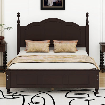 Billur Wood Platform Bed Frame,Retro Style Platform Bed -  Alcott HillÂ®, 8B12D082ED434663817F73DBB4A006A9